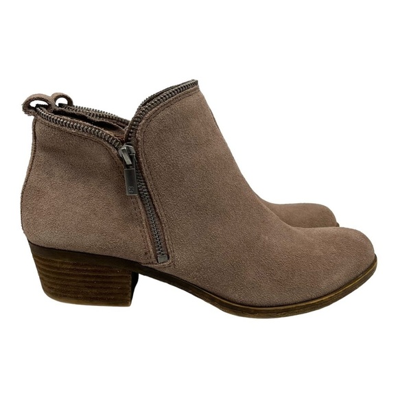 Lucky Brand Bartalino Tan Suede Zipper Detail Casual Ankle Boots Women’s 8.5 - Picture 7 of 14